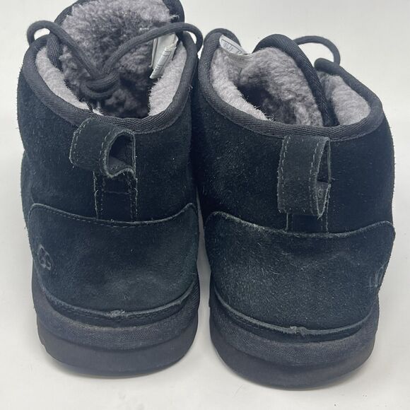 UGG Neumel Chukka Boots Mens 11 Black Suede Sheepskin Lined Ankle Winter Shoes - Picture 11 of 16